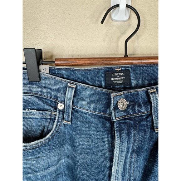 Citizens Of Humanity Womens Demy Crop Flare Jeans Sz 25 Tangier Side Embroidered - Picture 6 of 16